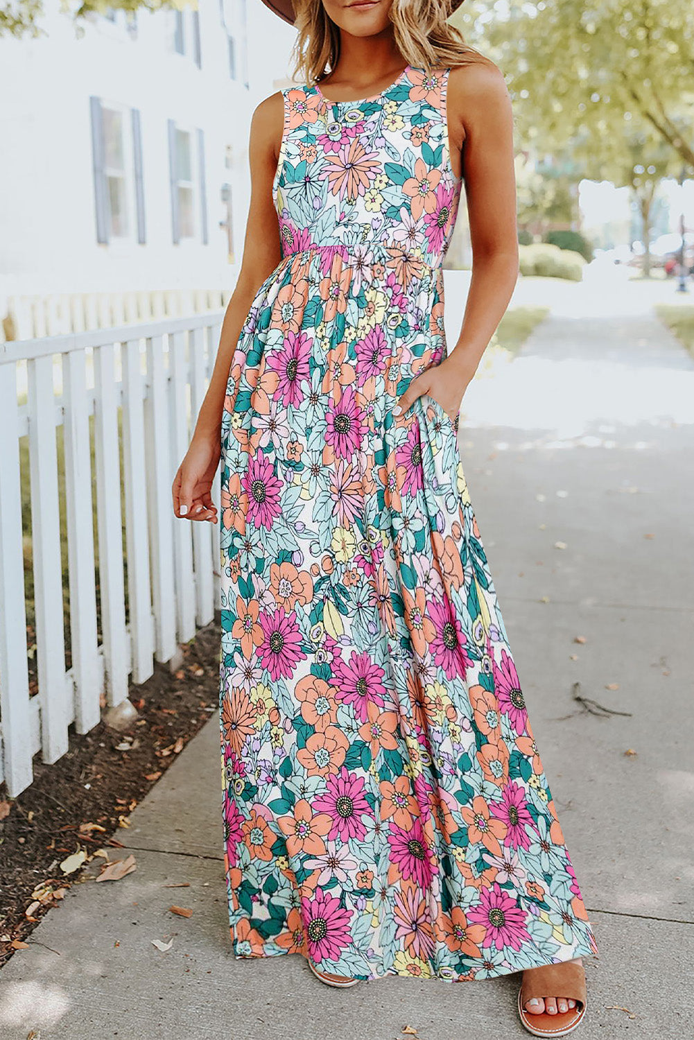 Multi color maxi dress best sale