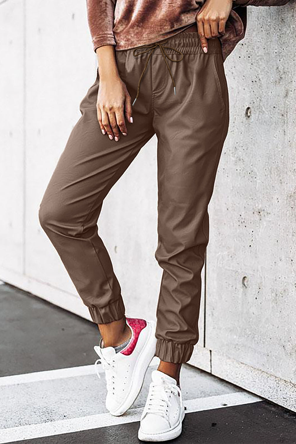 Tie waist jogger pants sale