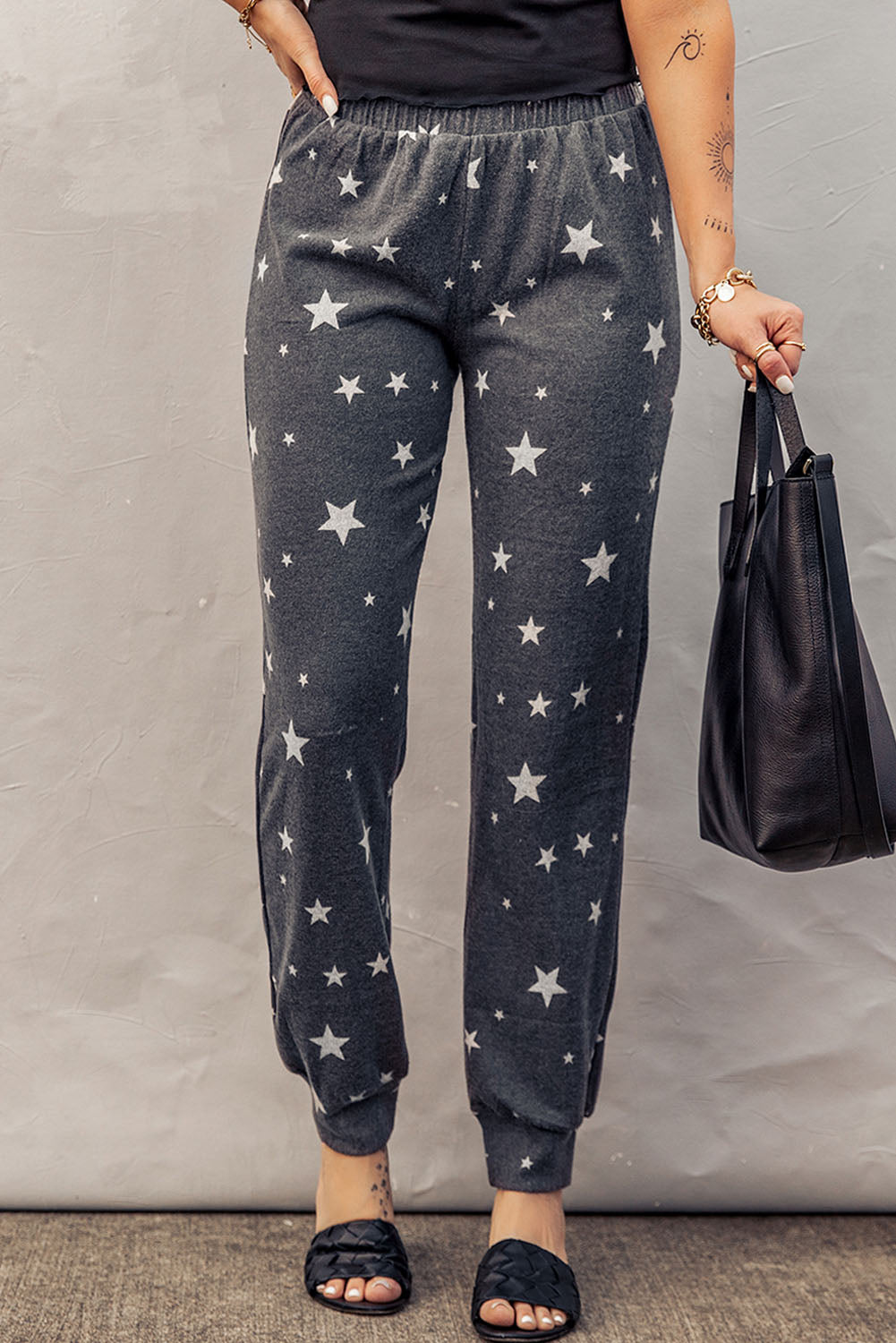 Star printed online joggers