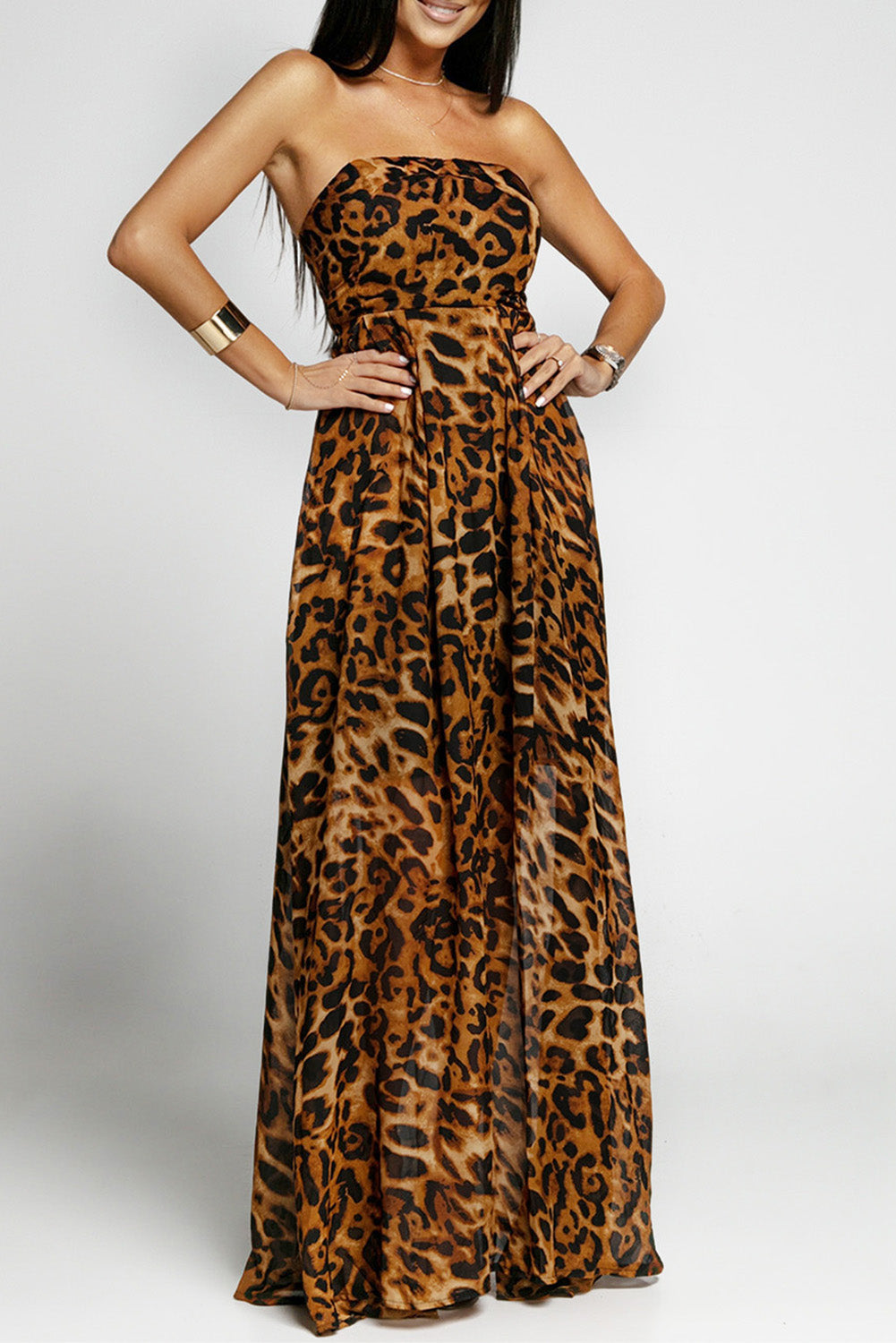 Leopard on sale formal gown