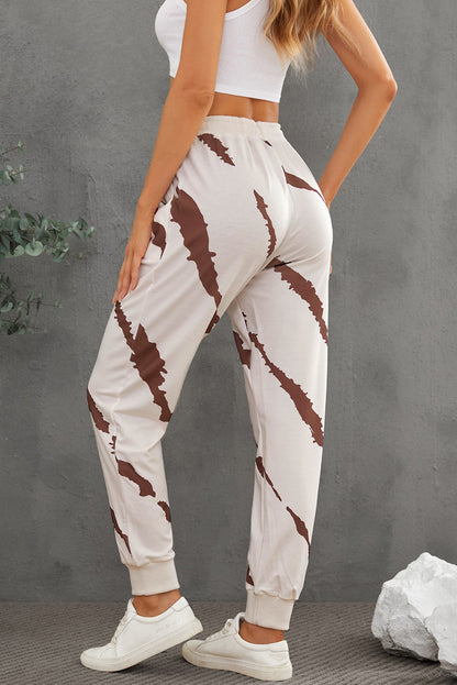 Casual Tie-dyed Drawstring Elastic Waist Pants