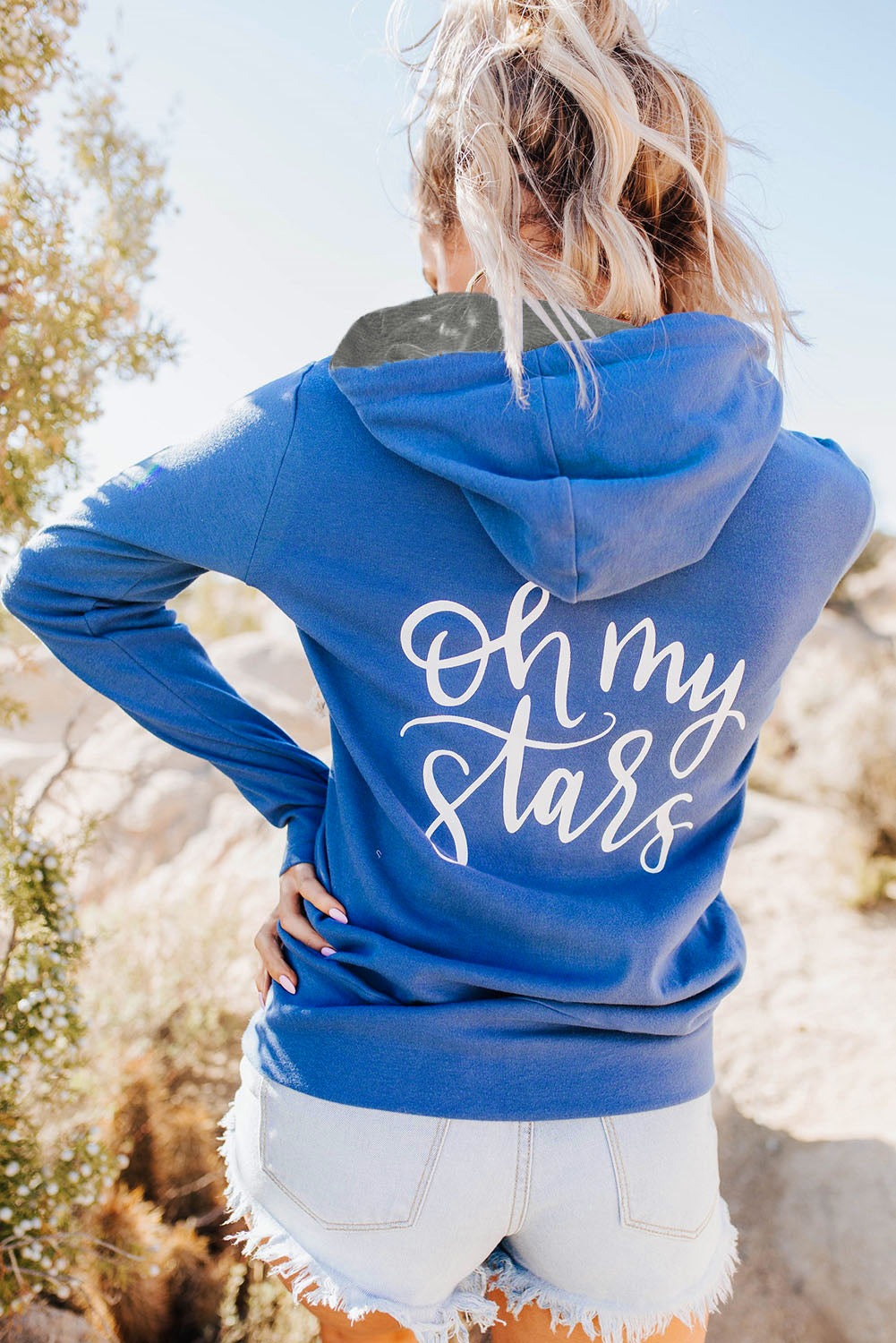 Oh My Stars Graphic Full Zip Hoodie Jacket