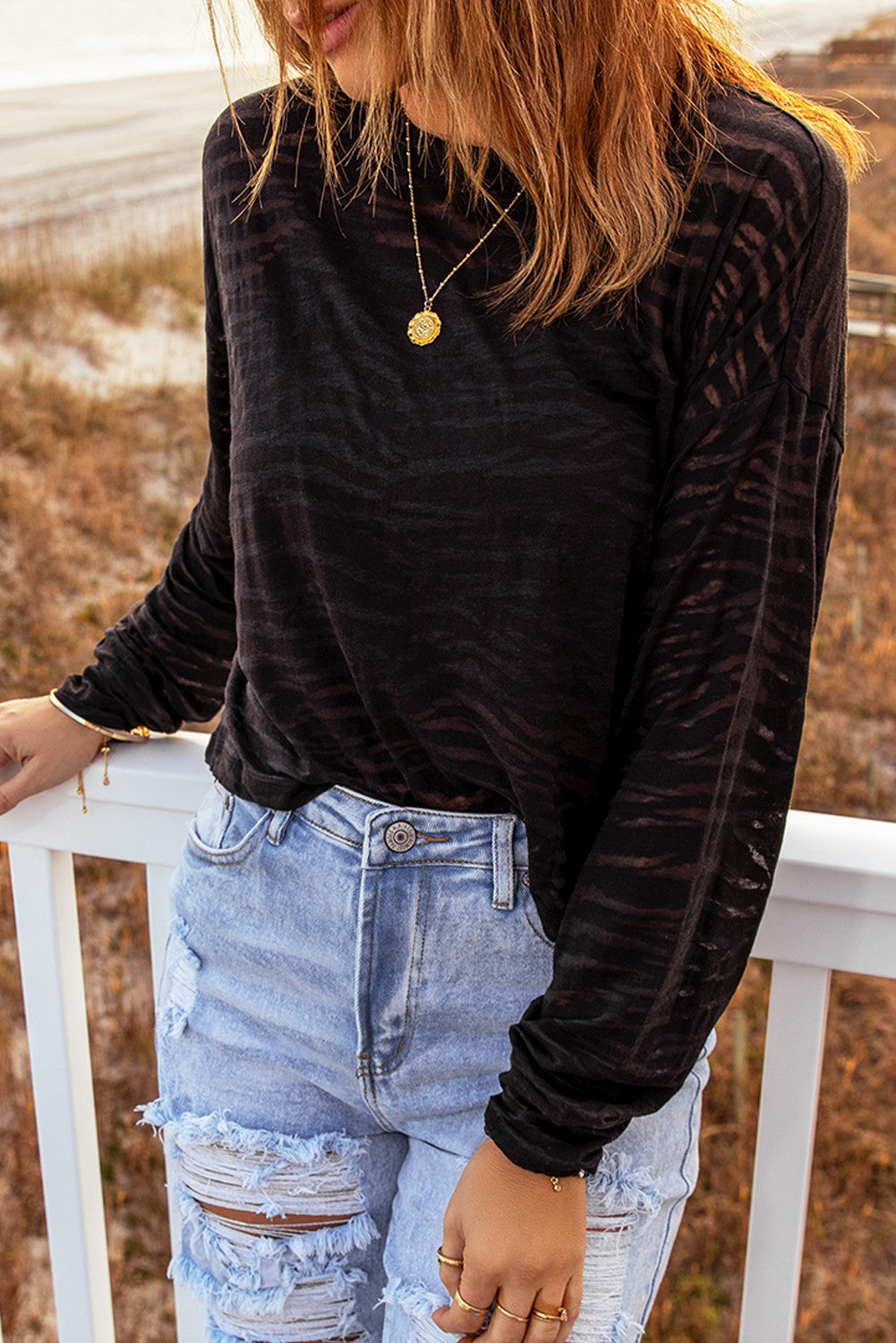 Drop Shoulder Long Sleeve